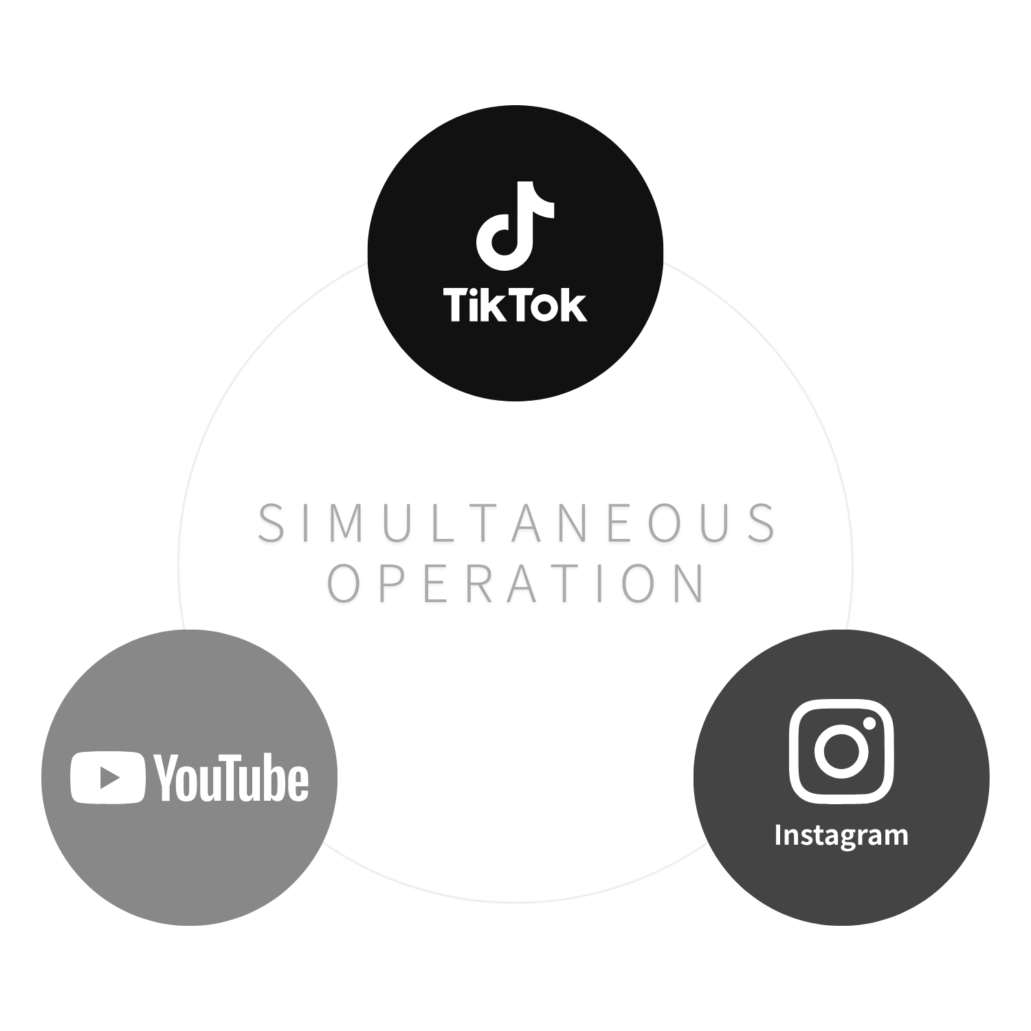 TikTok・YouTube・Instagram 同時運用